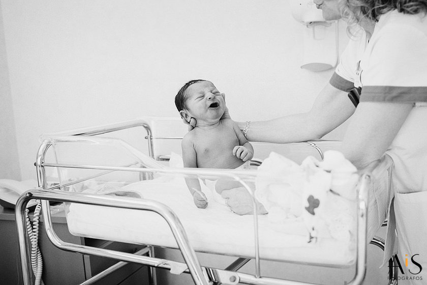 Newborn, fotos de bebe en hospital