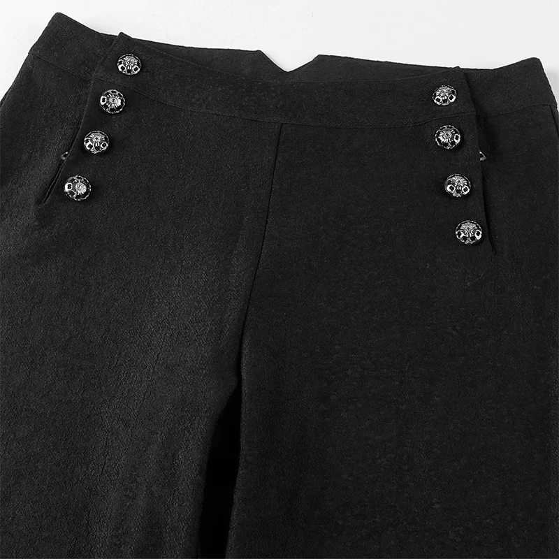 Effen gekleurde Steampunk Vintage herenbroek, modieus en perfect voor een unieke en stijlvolle look, ideaal voor elke gelegenheid.