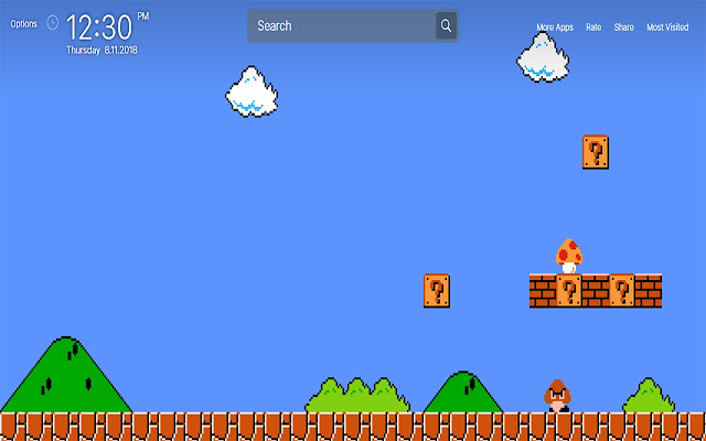 Super Mario Bros Game wallpapers New Tab