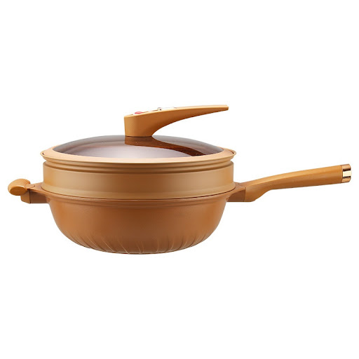 Title 4, Pottery Clay Micro Pressure Titanium Wok Frying...