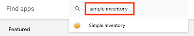 検索フィールドに「simple inventory」と入力する