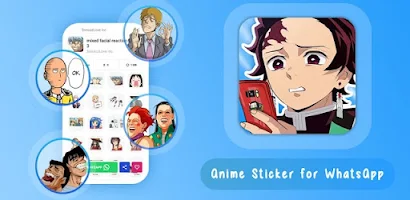 Anime Stickers for WhatsApp-Anime Memes WAStickers para Android