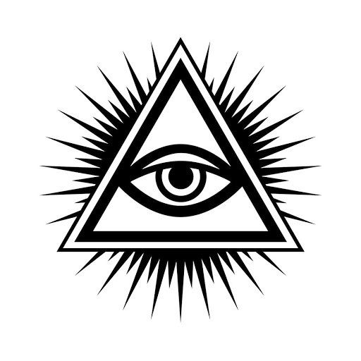 The Eye of Providence (or the all-seeing eye of God) is a symbol that's often linked to the Illuminati by conspiracy theorists.