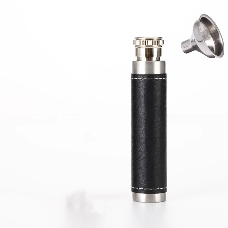 Bouteille de Vin Portable Extérieure en Cuir et Acier Inoxydable Savourez votre vin préféré en plein air avec élégance. Parfait pour pique-niques et sorties.