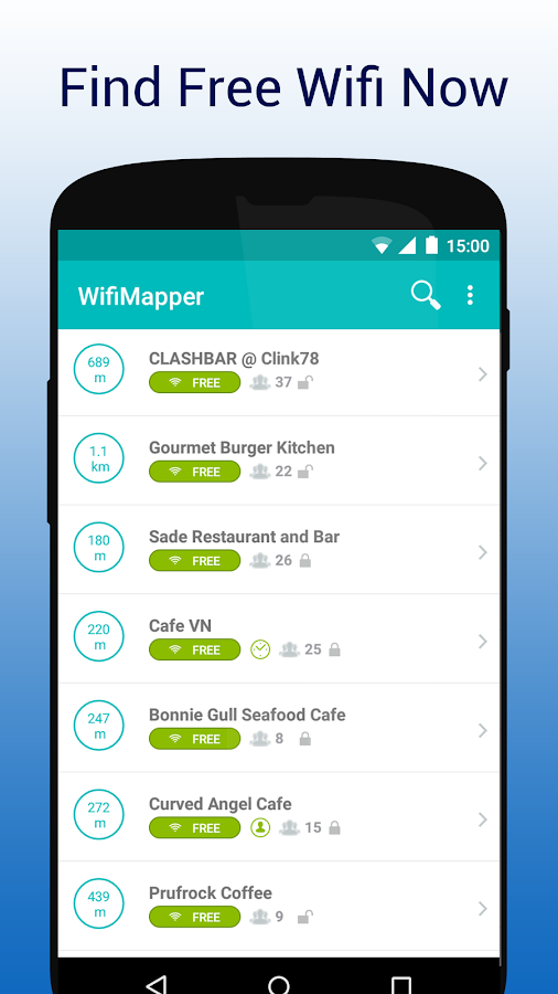 WifiMapper - Free Wifi Map - screenshot