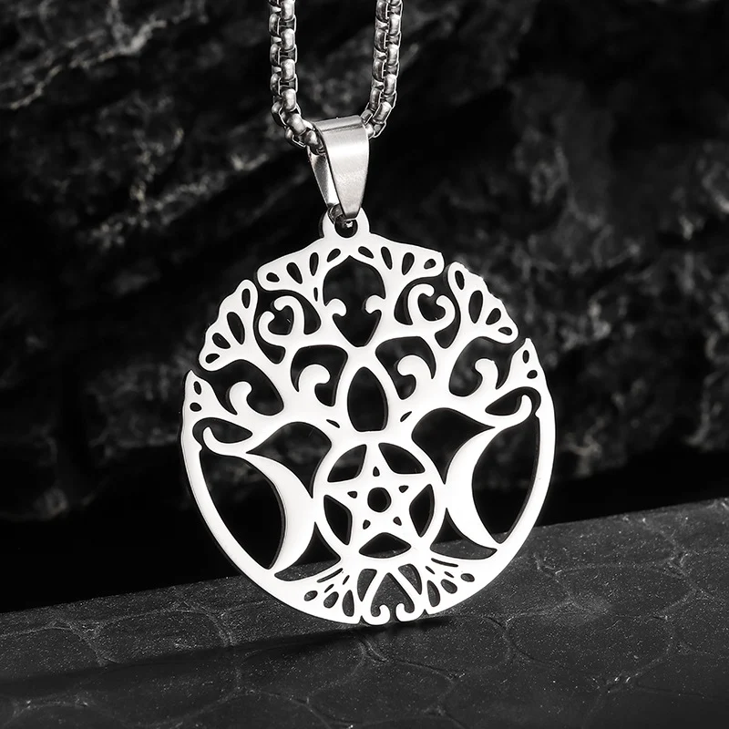 Title 5, New Witch Tree of Life Triple Moon Pentagram Un...