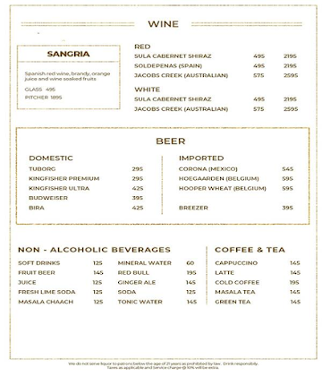 Kalpak Air Bar And Kitchen menu 