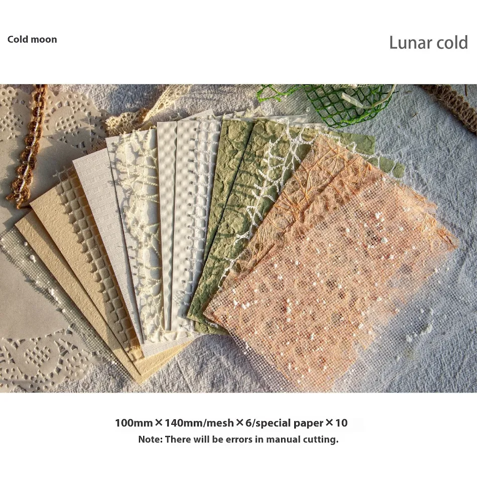 Diário romântico de malha vazada Material decorativo ideal para escrita, desenho e colagens. Perfeito para registrar suas ideias e emoções.