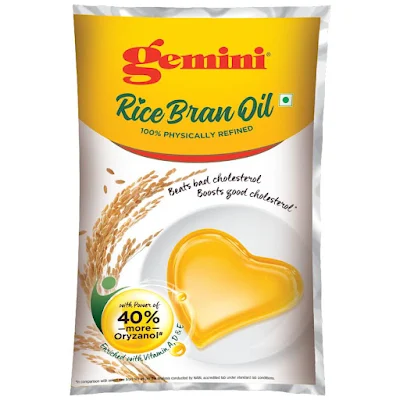 Gemini Refined Rice Bran Oil - 1 ltr