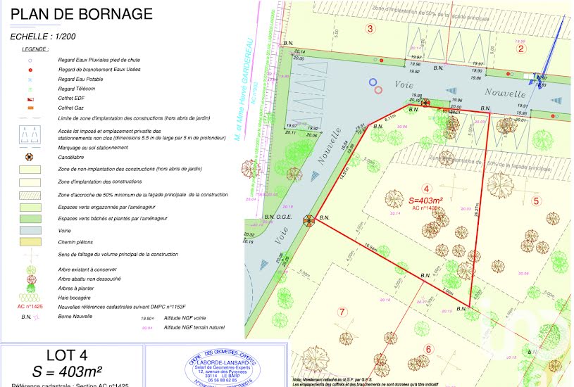  Vente Terrain à bâtir - 403m² à Arsac (33460) 