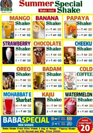 Baba Shake Point menu 1