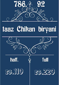 Taaz Chiken Biryani menu 1