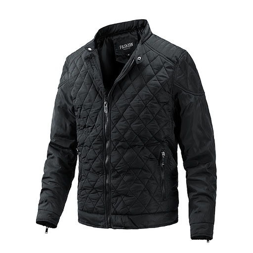 Title 3, Mens Lightweight Cotton Casual Stand Collar Ja...