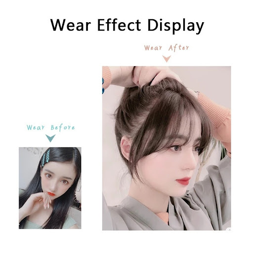 Title 4, 3D Bangs Straight Replacement Hair Covering Hai...