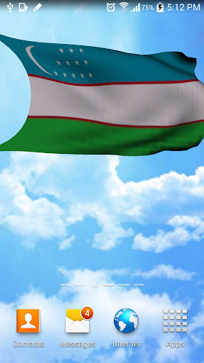 Uzbekistan Flag 3D Free