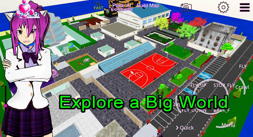 School Girl A.I. - 3D Multiplayer Simulator World captures d'écran apk mod pirater preuve 1