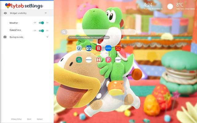 Yoshi Yoshi's Crafted World Wallpaper New Tab