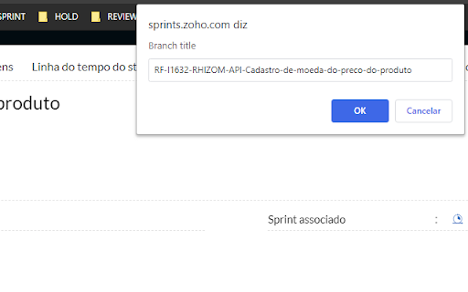 Zoho Sprints Branch Title Generator