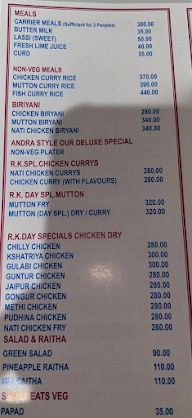 R K Garden Family Restaurant menu 5