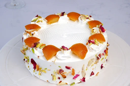 Vanilla Gulab Jamun Cake - Eggless