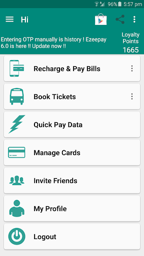 Recharge Pay Bill Book Ticket