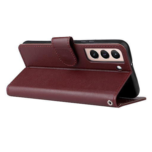 Title 12, Leather flip phone case with three card photo f...