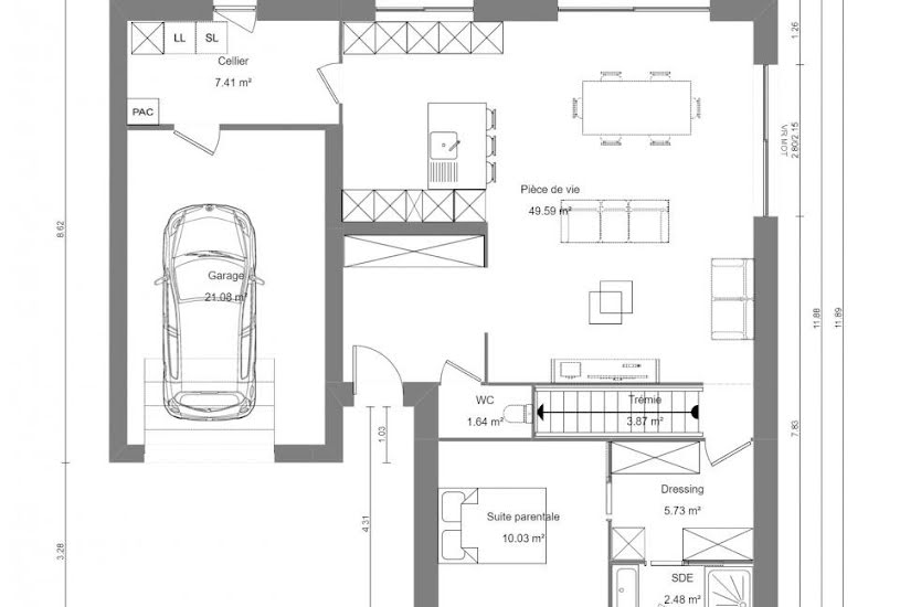  Vente Terrain + Maison - Terrain : 1 558m² - Maison : 130m² à Cattenières (59217) 