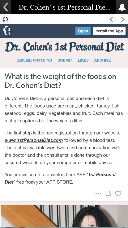 Dr R Cohen 1St Personal Diet