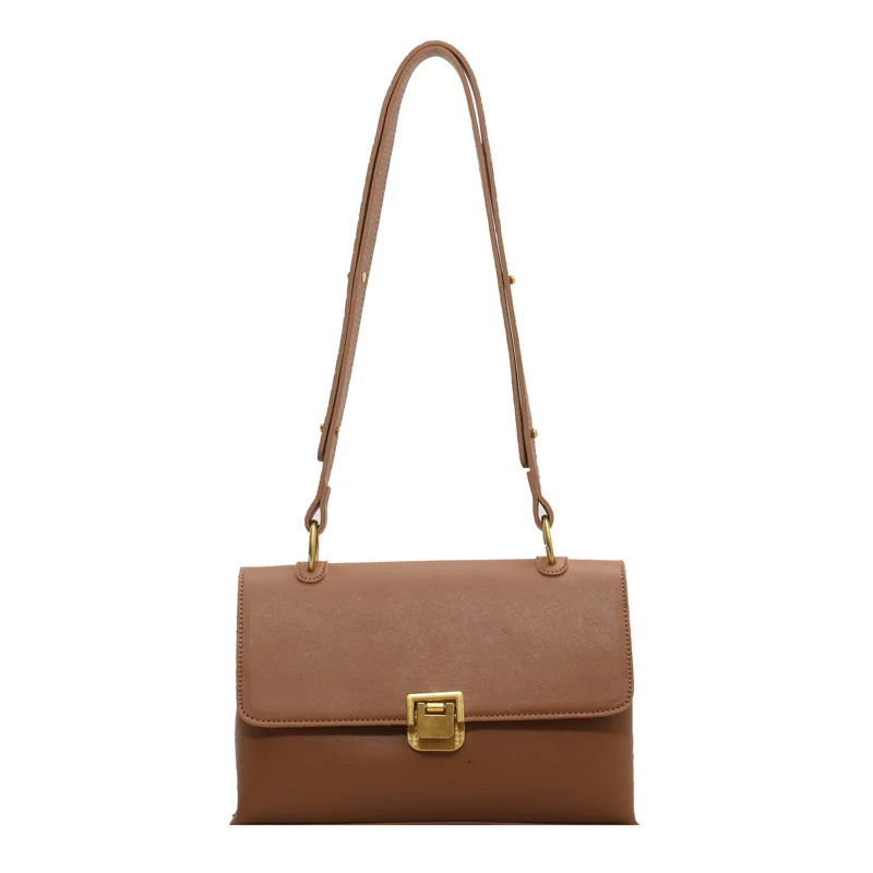 Sac Bandoulière Femme Hiver Couleur Unie Tendance Personnalité Simple Épaule Unique Élégant Parfait pour Usage Quotidien