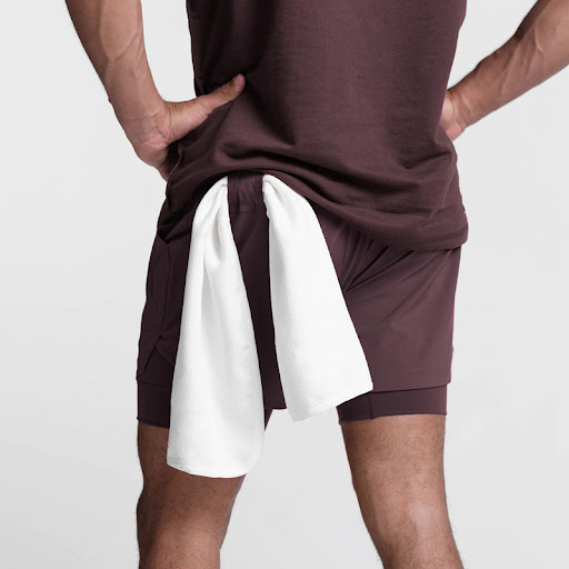 Title 8, Mens Sports Casual Shorts Double Layer False T...