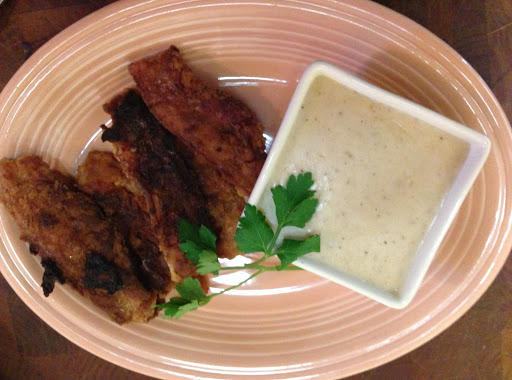 Sinfully delicious Southern Fried Bacon with Cream Gravy...