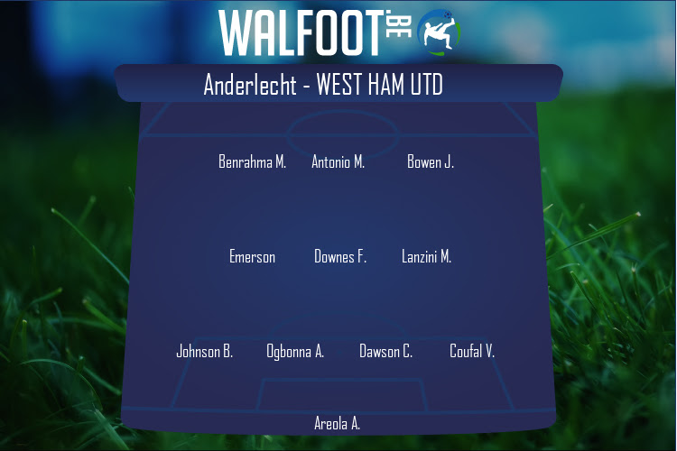 Composition West Ham Utd | Anderlecht - West Ham Utd (06/10/2022)