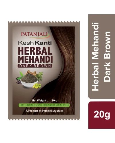 Patanjali Kesh Kanti Herbal Mehandi (Dark Brown) - 20 gm