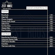 Zest House menu 2