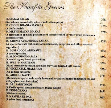 Kaafila menu 