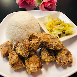 Dried Garlic Ribs on Rice 