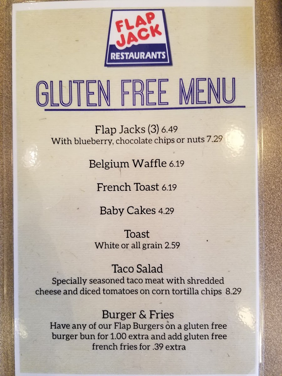 Gluten-Free at Flap Jack