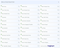 Javi Dosa Point menu 1
