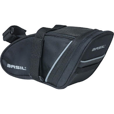 Basil Sport Design Saddle Bag - 1L Strap Mount Black