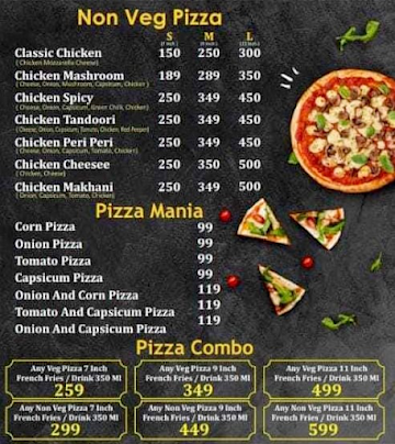 Cheesy Pizza menu 