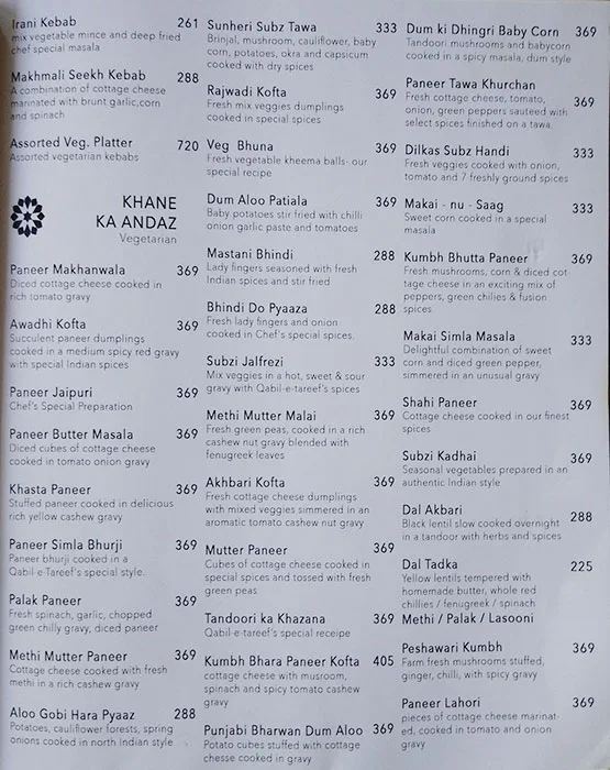Qabil-E-Tareef Food Menu 1