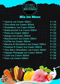 Mia Ice Cream menu 1