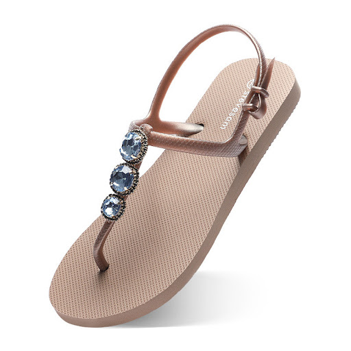Title 2, Womens Sandal Slippers Flat Bottom Herringbone...