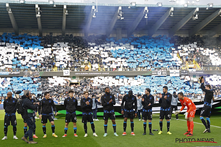 🎥 L'ambiance des grands soirs ! Le magnifique tifo des supporters brugeois pour pousser le Club vers la finale