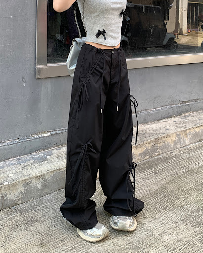 Title 8, Womens Loose Straight Wide Leg Mop Pants offer...