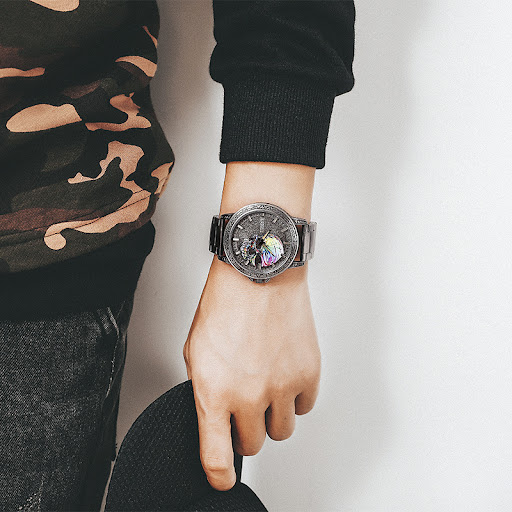 Title 2, Mens Fashion Vintage Stainless Steel Bronze Wa...