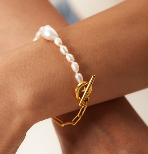 Title 5, Ins Fashion Stainless Steel Chain Bracelet 18K ...