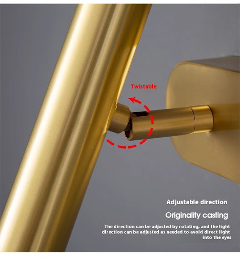 Title 14, All-copper Bedroom Bedside Wall Lamp Light Luxu...