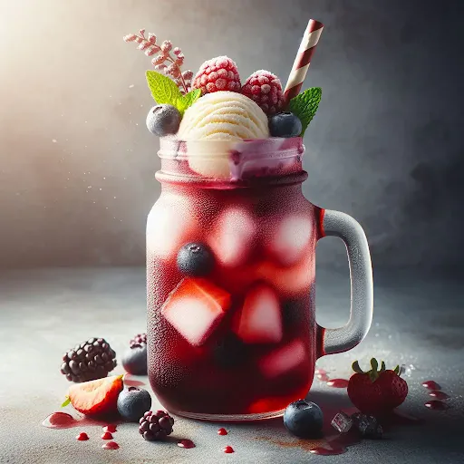 Red Wine Sangria Ice Cream Soda [450 Ml, Mason Jar]