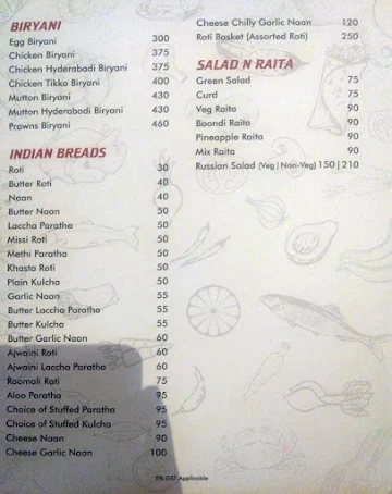 Kwality Resto Bar menu 